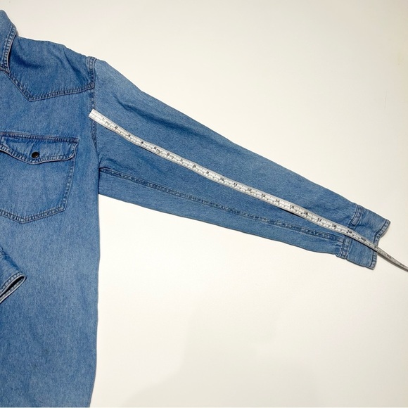 Sky Jeans Vintage Denim Button Down Western Pocket Details - Picture 7 of 12